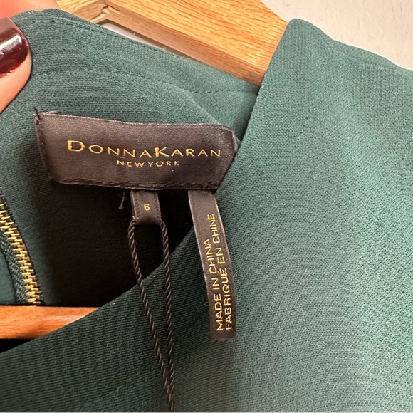 Donna Karan New York Piped Mini Dress in Emerald Green NEW - Picture 9 of 10